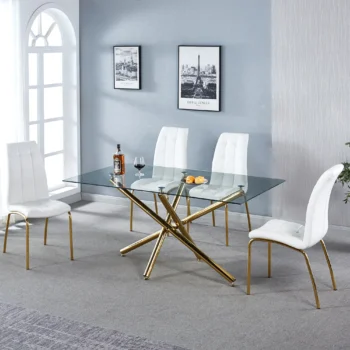 DT5015 Modern Glass Top Dining Table by Artisan Furniture