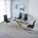 DT5015 Modern Glass Top Dining Table by Artisan Furniture - Image 8