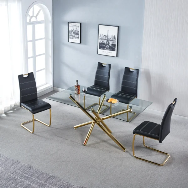 DT5015 Modern Glass Top Dining Table by Artisan Furniture - Image 8