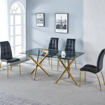 DT5016 Glass Top Table Dining Room by Artisan Furniture