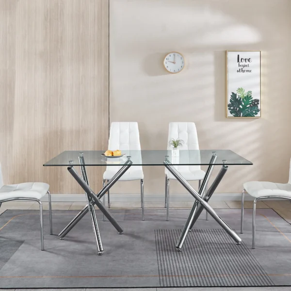 DT5016 Glass Top Table Dining Room by Artisan Furniture - Image 6