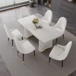 DCK80 Leather Dining Chair With Metal Legs by Artisan Furniture - Image 2