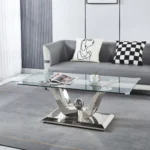 CT033 Rectangular Glass Table Top Coffee Table By Artisan Furniture 11