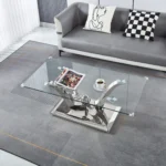 CT033 Rectangular Glass Table Top Coffee Table By Artisan Furniture 18