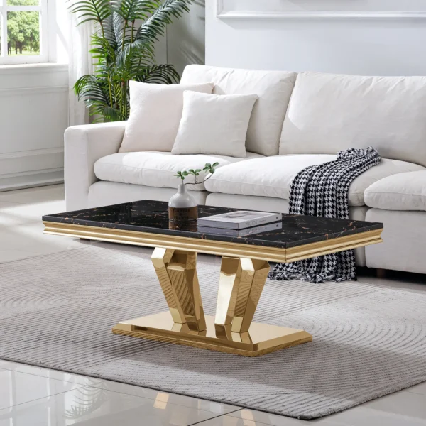 CT308 Rectangular Marble Coffee Table by Artisan Furniture - Image 3