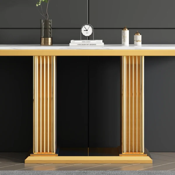 ST052 White Marble Console Table by Artisan Furniture - Image 4