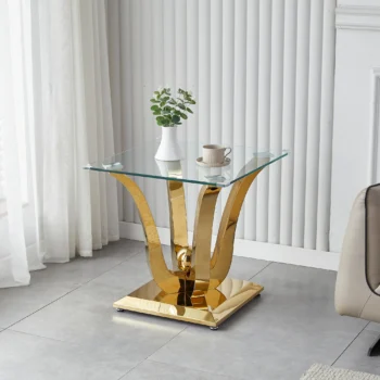 ET033 Glass Table Top Square End Table by Artisan Furniture