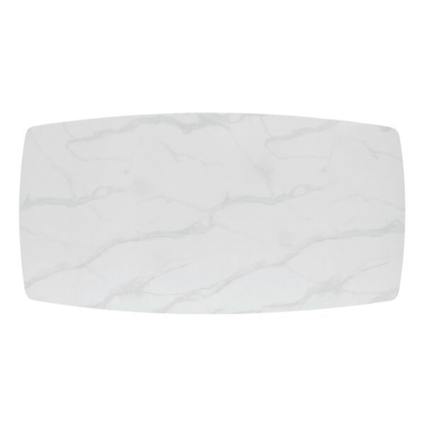 Benito Marble Glass Top Dining Table in Black Finish By Homelegance - Image 2