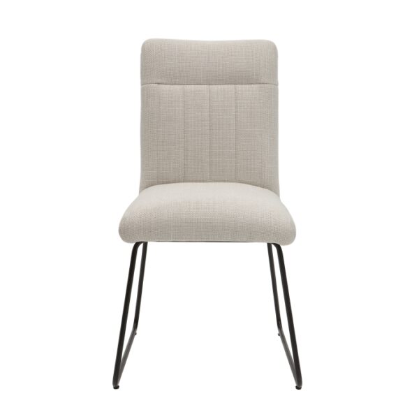 Beige Upholstery Side Dining Chair