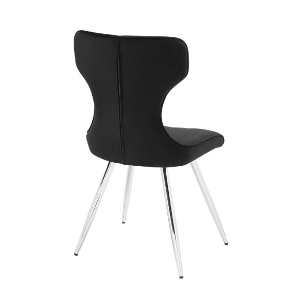 Topeka Black Velvet Side Dining Chair h By Homelegance - Image 2