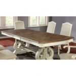 Arcadia Dining Table Rustic Antique White by Furniture of America 9