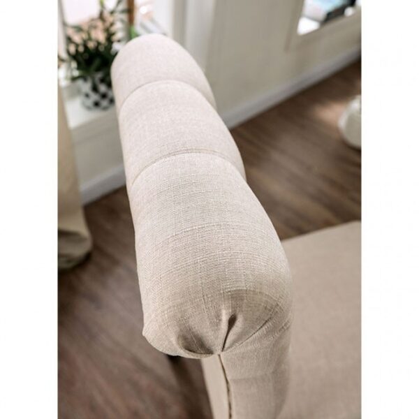 Alfred Rustic Side Chairs – Ivory Upholstered (2/CTN) | CM3735IV-SC-2PK