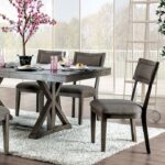 Leeds Dining Table Rustic Gray by Furniture of America 5