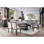 modoc Dining Table Transitional Espresso, Beige by Furniture of America 6