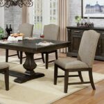 Faulk Dining Table Transitional Espresso, Warm Gray by Furniture of America 5