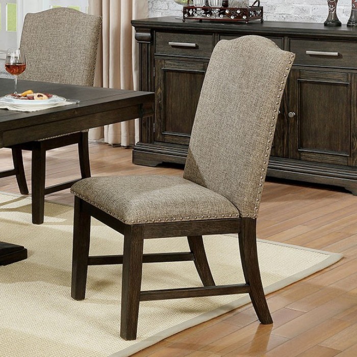 Faulk Side Chair Transitional Espresso, Warm Gray By Furniture Of America Dining Chair &Amp;Amp; Bench Mobilia Cleopatra 3 Faulk Side Chair Transitional Espresso, Warm Gray by Furniture of America 3