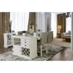 Sutton Counter Ht. Table Transitional Antique White by Furniture of America 9