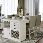 Sutton Counter Ht. Table Transitional Antique White by Furniture of America 8