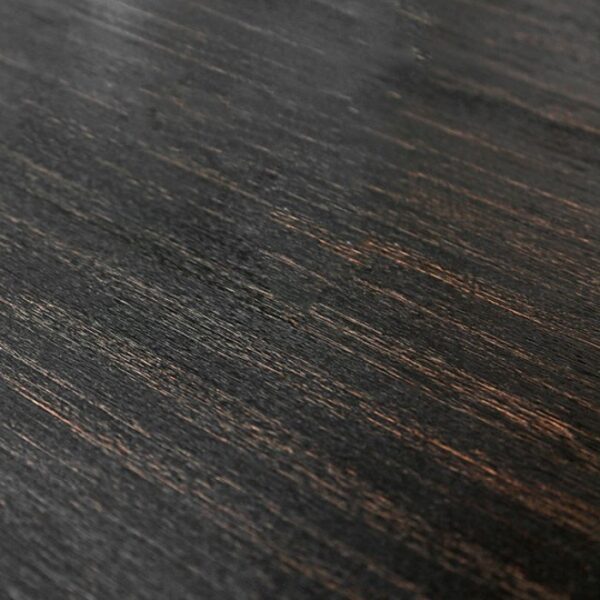 Sania 84" Rustic Dining Table – Antique Black with 18" Expandable Leaf