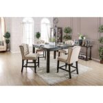 Sania Counter Ht. Table Rustic Antique Black by Furniture of America 7