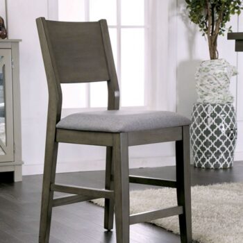 Anton Counter Ht. Chair (2/Box) Contemporary Gray, Light Gray  by Furniture of America
