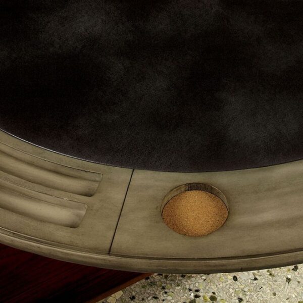Yelena Gray Game Table – Transitional Poker Table with Cup Holders