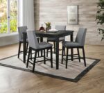 Strom 5 Pc Counter Ht Table Set Contemporary Dark Walnut by Furniture of America 8