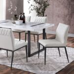 Alessia 7 Pc Dining Table Set Contemporary White/Black by Furniture of America 7