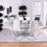 Richfield Dining Table Contemporary Silver/Chrome  by Furniture of America 8