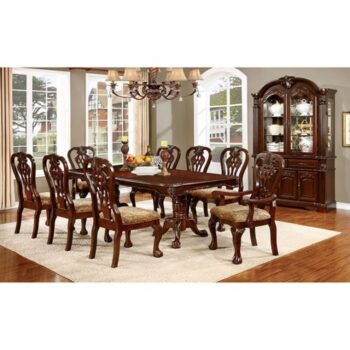 Elana Dining Table Traditional Brown Cherry by Furniture of America