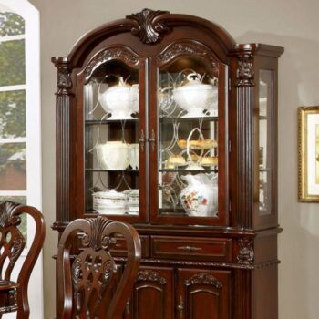 Elana Hutch & Buffet Traditional Brown Cherry by Furniture of America