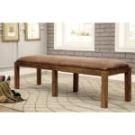 Gianna 96″ Dining Table Rustic Rustic Oak, Brown by Furniture of America 9