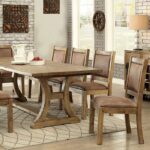 Gianna 96″ Dining Table Rustic Rustic Oak, Brown by Furniture of America 8