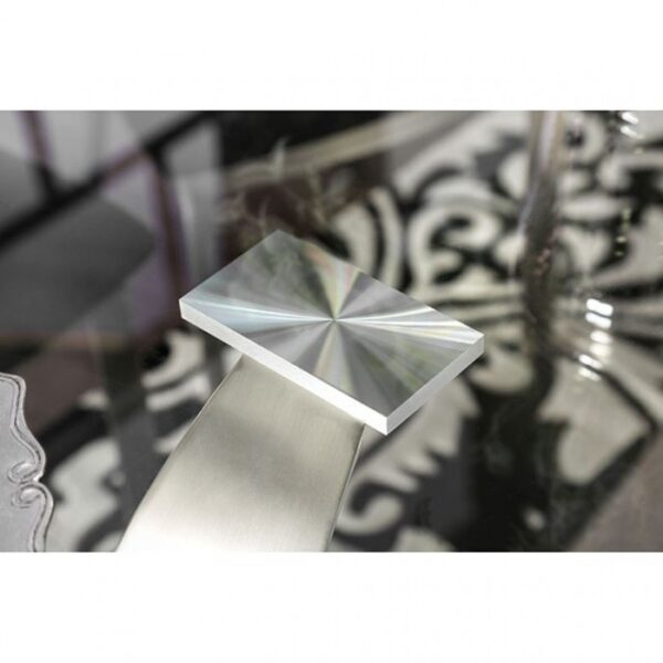 Modern Elegance: Orla Dining Table Silver & Black – Contemporary Glass Table