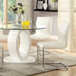 Lodia Dining Table Contemporary White by Furniture of America 5