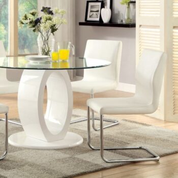 Lodia Dining Table Contemporary White by Furniture of America