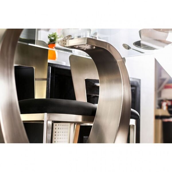 Modern Design: Nova Dining Table Silver & Black – Contemporary Glass Table