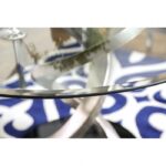 Modern Elegance: Roxo Dining Table Silver & Black – Round Glass Table