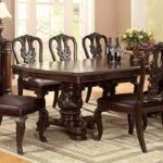 Traditional Elegance: Bellagio Dining Table Brown Cherry – Expandable Pedestal Table