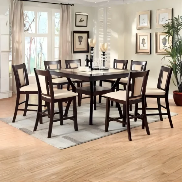 Brent 7 Pc Counter Ht Table Set Transitional by Furniture of America
