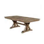 Rustic Elegance: Julia Dining Table Light Oak with Expandable Leaf
