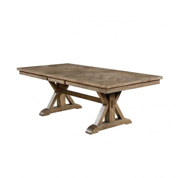 Rustic Elegance: Julia Dining Table Light Oak with Expandable Leaf