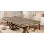 Rustic Elegance: Julia Dining Table Light Oak with Expandable Leaf