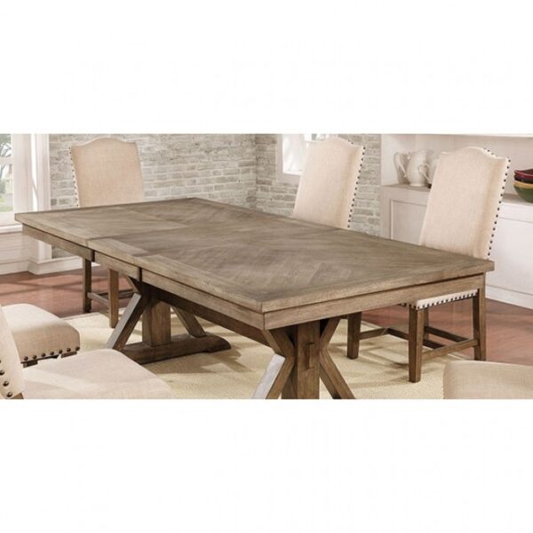 Rustic Elegance: Julia Dining Table Light Oak with Expandable Leaf