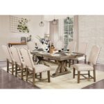 Rustic Elegance: Julia Dining Table Light Oak with Expandable Leaf