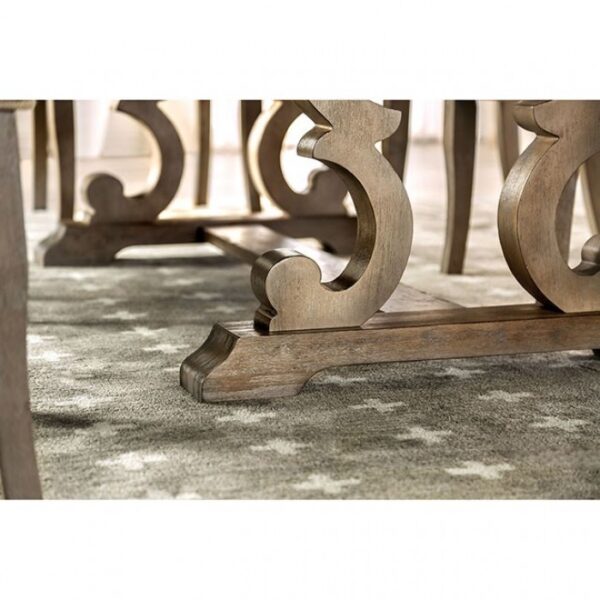 Warm Rustic Style: Patience Dining Table Natural Tone with Expandable Leaf