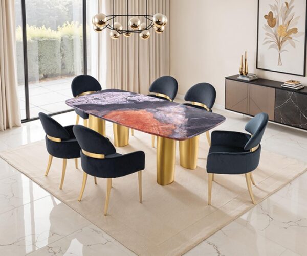Warm Rustic Style: Patience Dining Table Natural Tone with Expandable Leaf