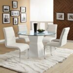 Modern Brightness: Mauna White Round Glass Dining Table