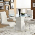 Modern Brightness: Mauna White Round Glass Dining Table
