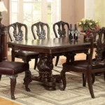 Bellagio Cherry Rectangular Extendable Dining Table by Furniture of America